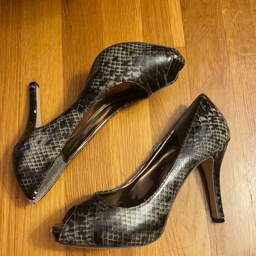 Kaya snake print high heel